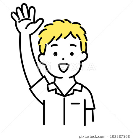 Illustration series of cute people _ male student _ agree Illustration series of cute people _ male student _ agree 102287568
