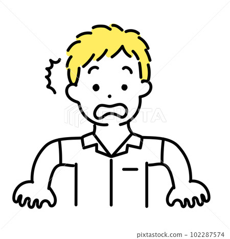 插圖系列可愛的人_男學生_驚訝 插圖系列可愛的人_男學生_驚訝 102287574