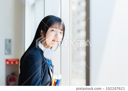 School girls studying in a cram school School girls studying in a cram school 102287621