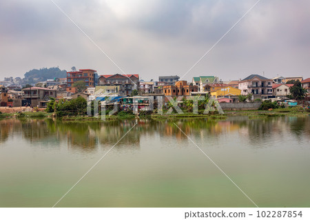 Overcast day in Antananarivo, view of Lake Marais Masai, Madagascar Overcast day in Antananarivo, view of Lake Marais Masai, Madagascar 102287854
