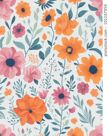 Comfortable floral pattern 102287959
