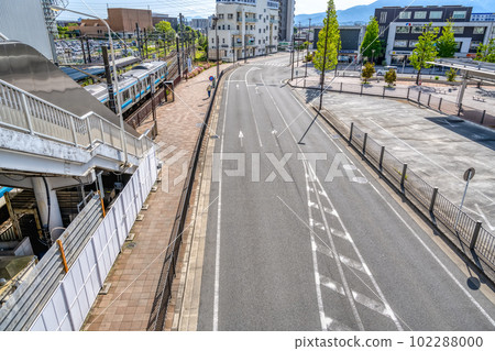Urban scenery of Ebina City in Kanagawa Ebina Station 102288000