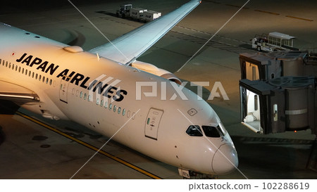 飛機在晚上,飛機,羽田機場 飛機在晚上,飛機,羽田機場 102288619