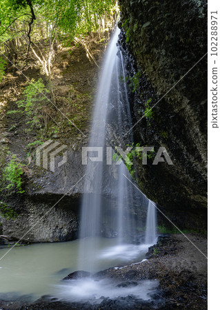 Waterfall of fresh green moon waiting Waterfall of fresh green moon waiting 102288971