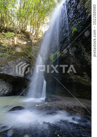 Waterfall of fresh green moon waiting Waterfall of fresh green moon waiting 102288980