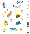 camp icon set 102290707