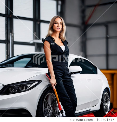 Portrait of a Professional Female Car Mechanic Portrait of a Professional Female Car Mechanic 102291747