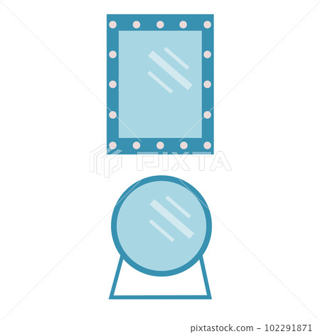 Two different mirror. Hairdresser tool flat isoleted icon Two different mirror. Hairdresser tool flat isoleted icon 102291871