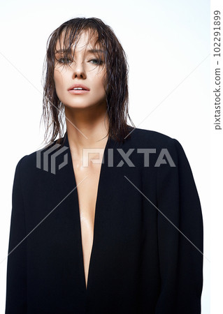 beautiful girl with wet hair. young passion woman beautiful girl with wet hair. young passion woman 102291899