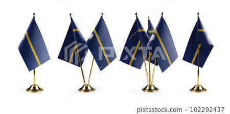 Small national flags of the Nauru on a white background Small national flags of the Nauru on a white background 102292437
