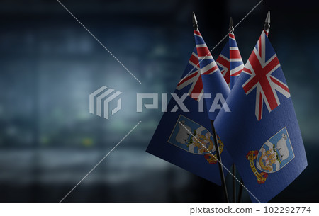 A small Falkland Islands flag on an abstract blurry background A small Falkland Islands flag on an abstract blurry background 102292774