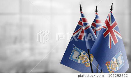 A small Falkland Islands flag on an abstract blurry background A small Falkland Islands flag on an abstract blurry background 102292822