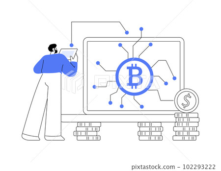 Digital currency abstract concept vector illustration. Digital currency abstract concept vector illustration. 102293222