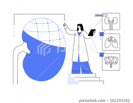 AI use in healthcare abstract concept vector illustration. AI use in healthcare abstract concept vector illustration. 102293282