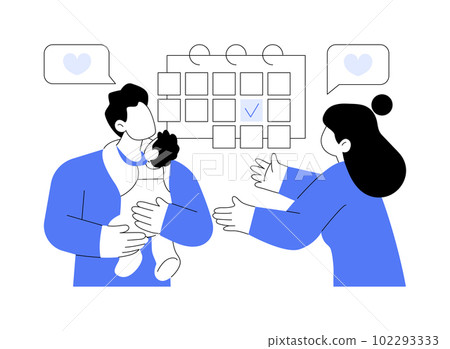 Parental leave abstract concept vector illustration. 102293333