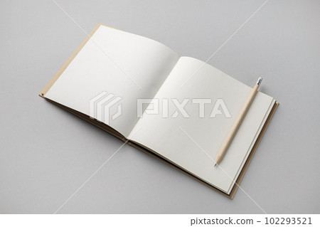 Sketchbook and pencil 102293521