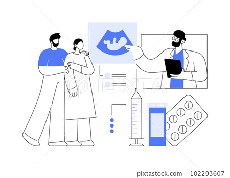 Infertility treatment abstract concept vector illustration. 102293607