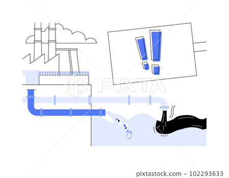Water pollution abstract concept vector illustration. Water pollution abstract concept vector illustration. 102293633
