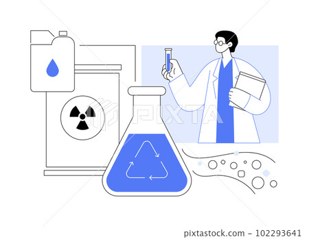 Chemical recycling abstract concept vector illustration. 102293641