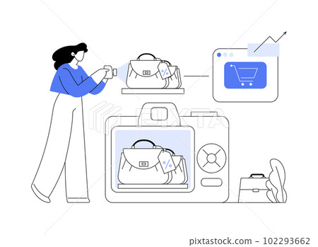 Promoting online shop abstract concept vector illustration. 102293662