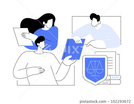 Provide legal advice abstract concept vector illustration. Provide legal advice abstract concept vector illustration. 102293672