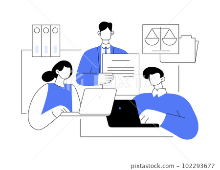 Facilitate business negotiations abstract concept vector illustration. 102293677