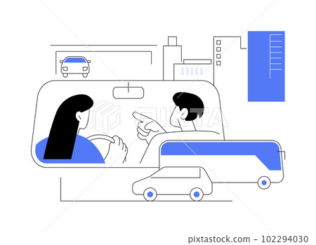 Highway test abstract concept vector illustration. 102294030