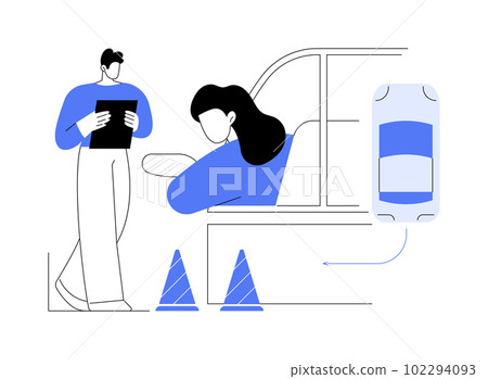 Parking lesson abstract concept vector illustration. 102294093