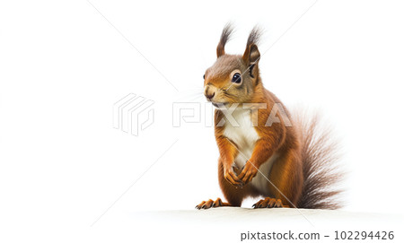 白色背景上的松鼠 102294426