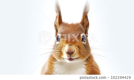 squirrel on white background 102294429