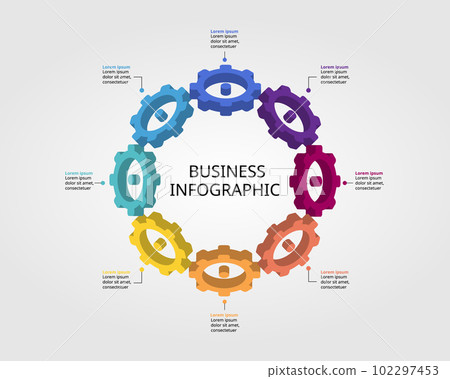 cog element for system template for infographic for presentation for 8 element cog element for system template for infographic for presentation for 8 element 102297453