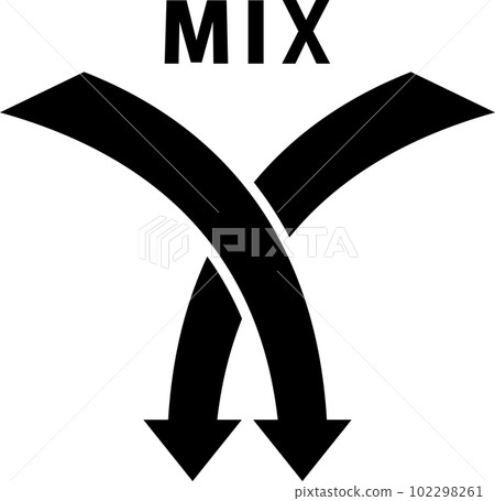 混合字母和箭頭圖標 102298261