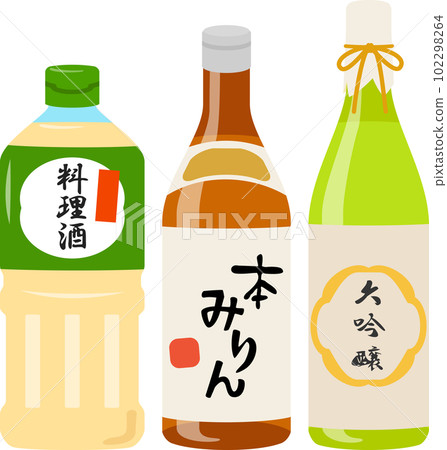 Cooking sake, mirin, and sake 102298264