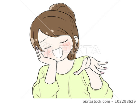 woman blushing woman blushing 102298629