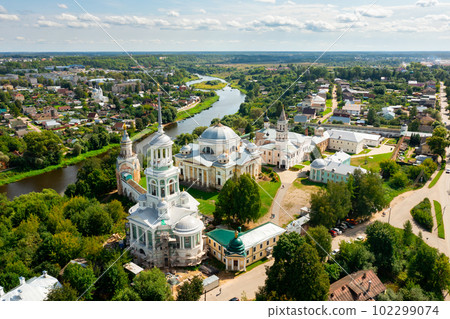 Torzhok city with Borisoglebsky male monastery, Russia 102299074