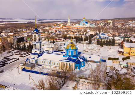 City of Zadonsk. Church of the Assumption of the Blessed Virgin Mary and the Zadonsky Nativity of the Mother of God monastery. Russia 102299105