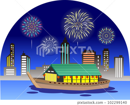 船屋和火箭的插圖 船屋和火箭的插圖 102299140