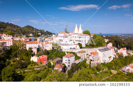 Cabo da Roca Lighthouse. Portuguese Farol de Cabo da Roca is most westerly European extent 102299333