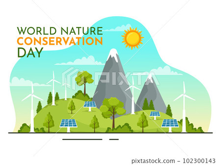 World Nature Conservation Day Vector Illustration with World Map, Tree and Eco Friendly Ecology in Flat Cartoon Hand Drawn Landing Page Templates World Nature Conservation Day Vector Illustration with World Map, Tree and Eco Friendly Ecology in Flat Cartoon Hand Drawn Landing Page Templates 102300143