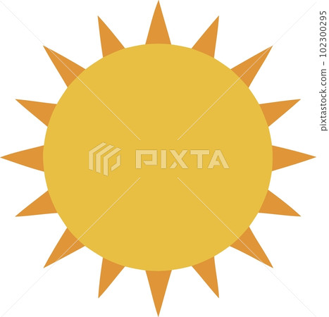 sun icon with rays yellow sun icon with rays yellow 102300295
