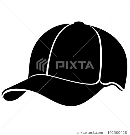 baseball sports cap in black and white baseball sports cap in black and white 102300428