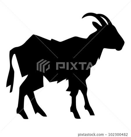 animal mammal goat in black and white animal mammal goat in black and white 102300482