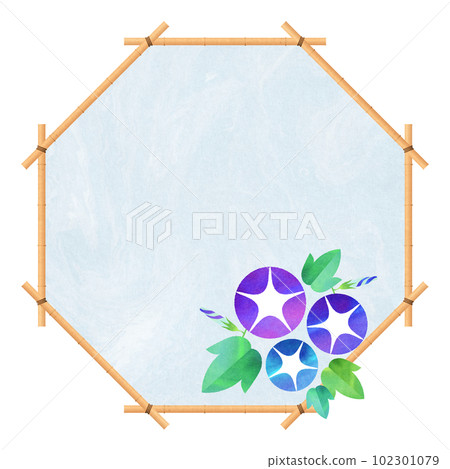 Morning glory octagonal frame blind summer frame 102301079