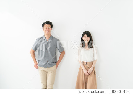 Couple man and woman good friends 102301404