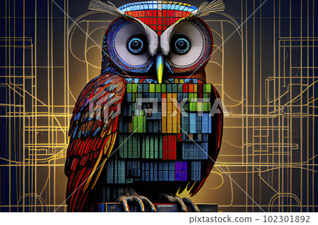 Whimsical Cybernetic Owl Whimsical Cybernetic Owl 102301892