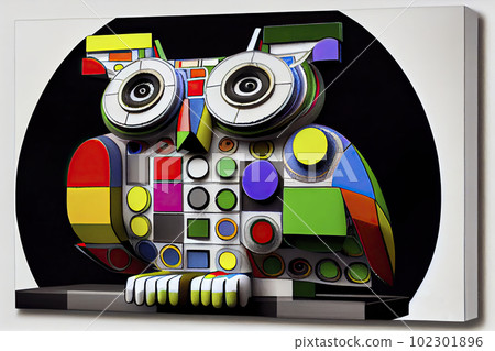 Whimsical Cybernetic Owl 102301896
