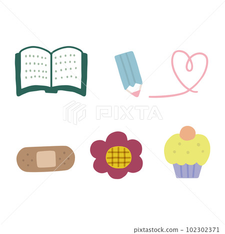 成人可愛寬鬆裝飾插畫套組/彩色 102302371