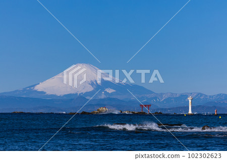 真瀨海岸的富士山 真瀨海岸的富士山 102302623