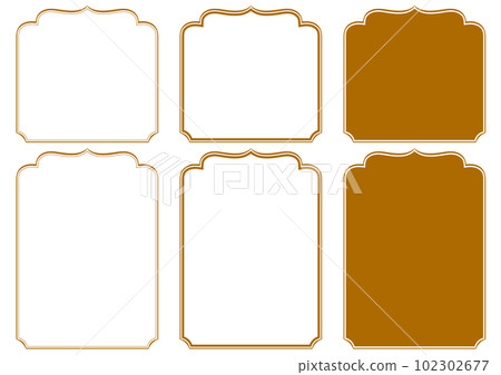Indian style ornament frame set. Vector data. 102302677