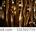 Festival lighting of traditional bamboo lanterns at night 102302719